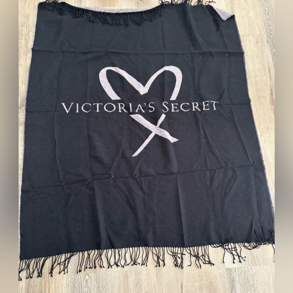 Victoria's Secret Black throw  with Fringe